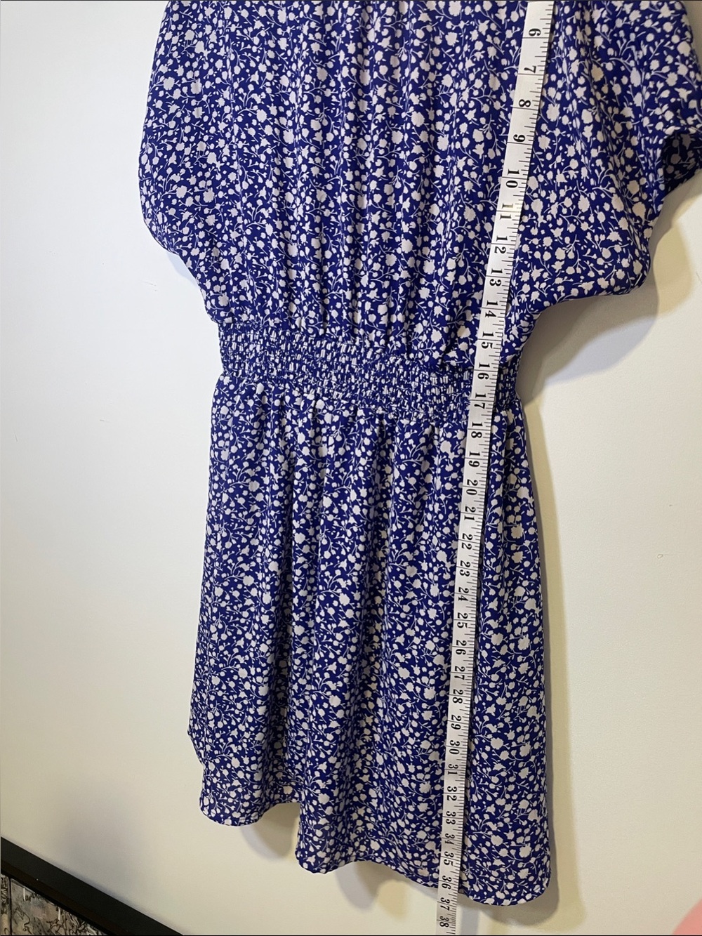 Sienna Sky Blue and White Floral Smocked Waist Dress - Picture 5 of 8